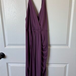 Elegant Purple Sleeveless Dress